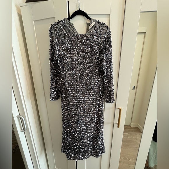 Zara | LIMITED EDITION MESH SEQUIN NET DRESS - Picture 6 of 6